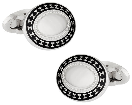 Stainless Oval Cufflinks