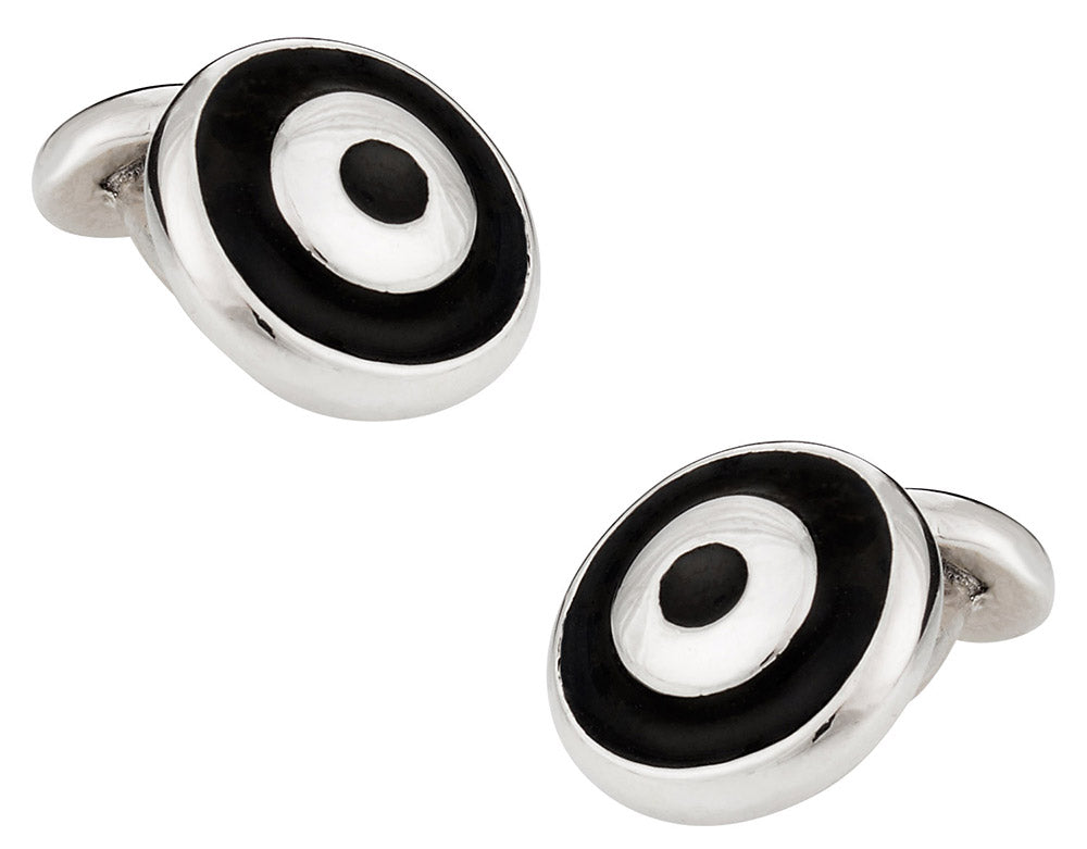 Sterling Silver Bullseye Cufflinks