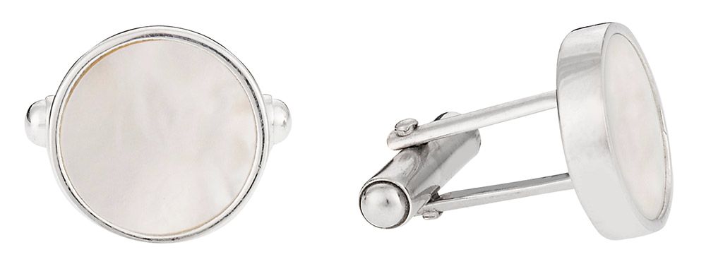 Sterling Silver Mother of Pearl Cufflinks