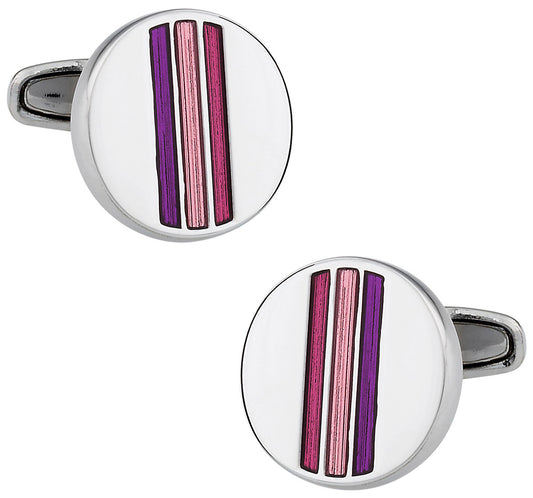 Striped Pink Cufflinks