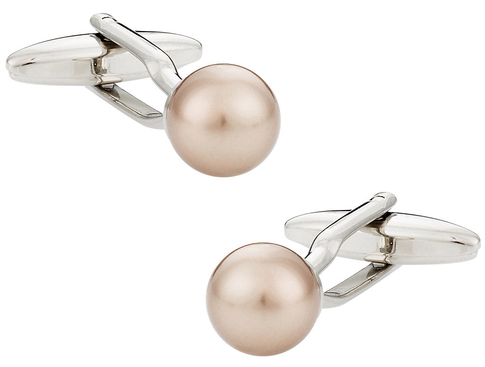 Swarovski Crystal Bronze Pearl Cufflinks