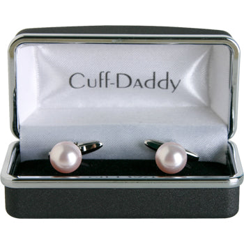 Swarovski Crystal Rosaline Pearl Cufflinks