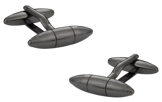 Torpedo Cufflinks in Gun Metal