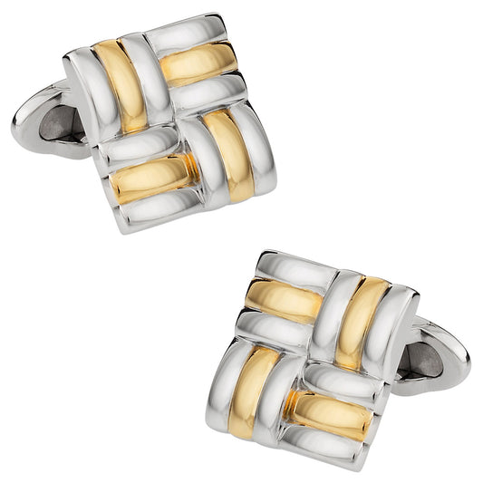 Unique Silver and Gold Cuff links