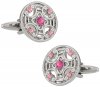 Detailed Pink Cufflinks