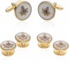 Mother of Pearl Masonic Tuxedo Cufflinks and Studs