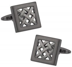 Gunmetal Lattice Cufflinks