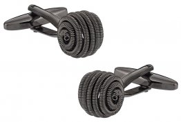 Gunmetal Spring Knot Cufflinks