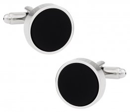 Stately Black Cufflinks