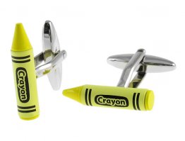 Yellow Crayon Cufflinks