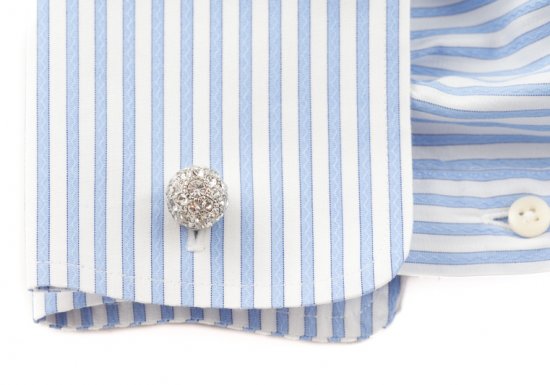 Men's Crystal Ball Cufflinks Studs