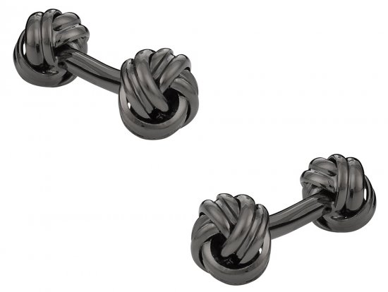 Double Knot Gun Metal Cufflinks