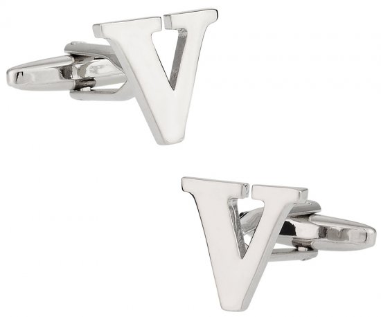 Letter V Cufflinks