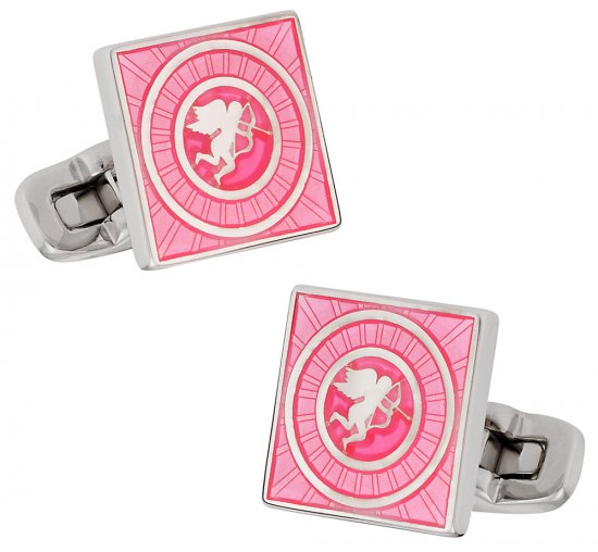 Pink Cupid Valentine Cufflinks