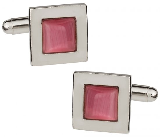 Pink Fiber Optic Cufflinks