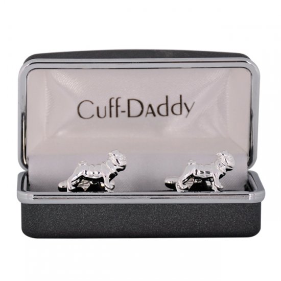 Pug Cufflinks in Solid Sterling Silver