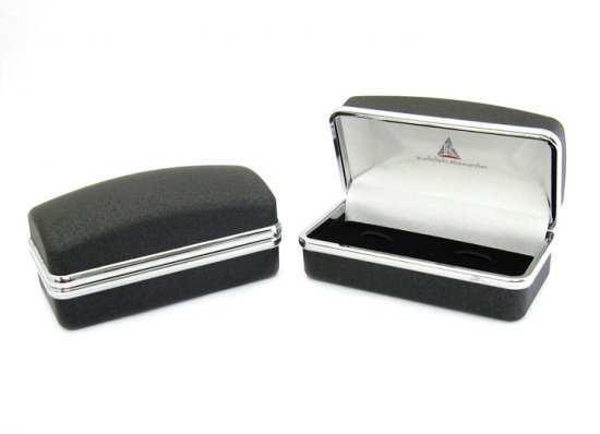 Quilted Metallic Brushed Silvertone Cufflinks