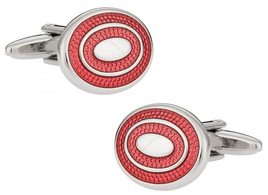 Red Bullseye Cufflinks