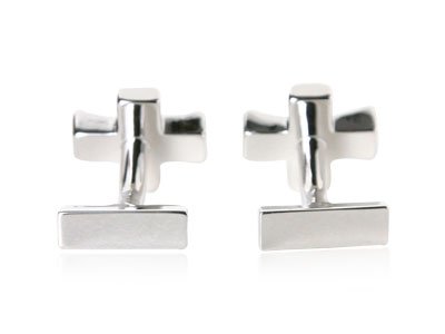 Shiny Cross Cufflinks