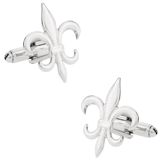 Silver Fleur De Lis Cufflinks