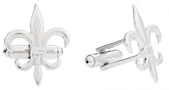 Silver Fleur De Lis Cufflinks