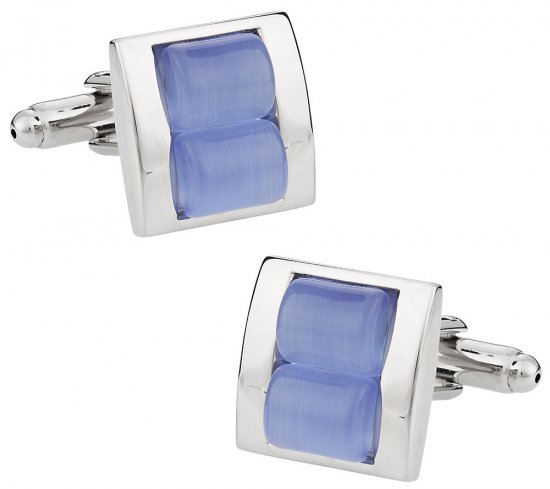 Stacked Blue Cufflinks