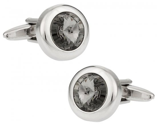 Swarovski Black Diamond Crystal Cufflinks