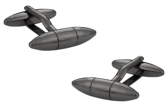 Torpedo Cufflinks in Gun Metal