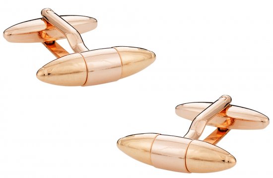 Torpedo Cufflinks in Rose Gold