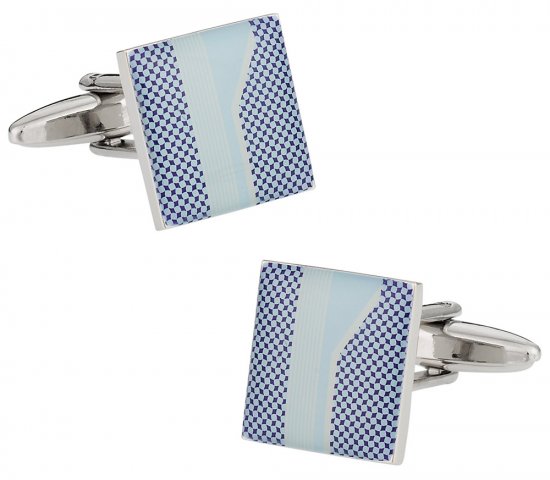 Unique Blue Print Cufflinks