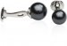 Black Swarovski Pearl Formal Set Cufflinks & Studs