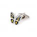 Butterfly Cufflinks - Blue Yellow