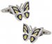 Butterfly Cufflinks - Blue Yellow