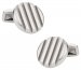 Grooved Stainless Steel Cufflinks