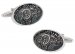 Paisley Cufflinks in Black