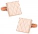 Quilted Metallic Rose Gold Cufflinks