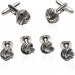 Silver Knot Tuxedo Cufflinks and Studs Set