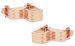 Step Ribbed Rose Gold Cufflinks