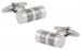 Striped Barrel Silver Cufflinks